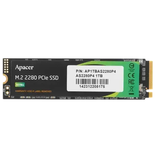APACER Твердотельный накопитель Apacer 1000 Gb AS2280P4 (AP1TBAS2280P4-1)