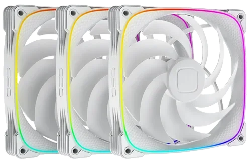 GEOMETRIC FUTURE Комплект вентиляторов для корпуса Geometric Future Squama 2503W-14 ARGB White (1F2503W314000)