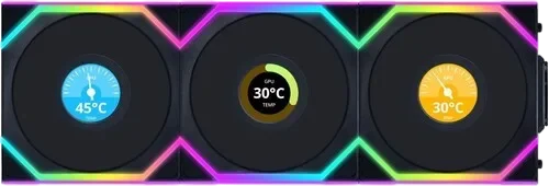 Lian Li Комплект вентиляторов для корпуса Lian Li UNI FAN SL WIRELESS LCD 120 ARGB Black (G99.12SLLCD1W3B.R0)