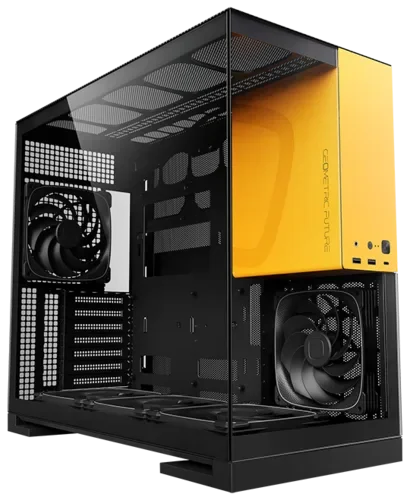 GEOMETRIC FUTURE Компьютерный корпус Geometric Future Model 5 ARGB Black Yellow with fans (1AM5WKBY01100)