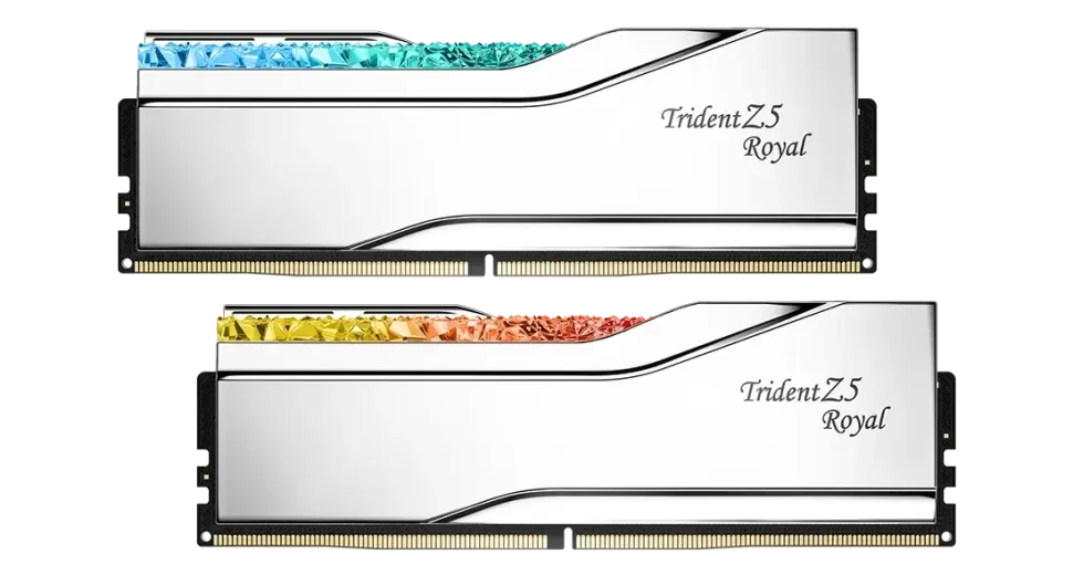 G.SKILL Оперативная память 32 Gb 6000 MHz G.Skill TRIDENT Z5 ROYAL RGB Silver (F5-6000J2836G16GX2-TR5S)