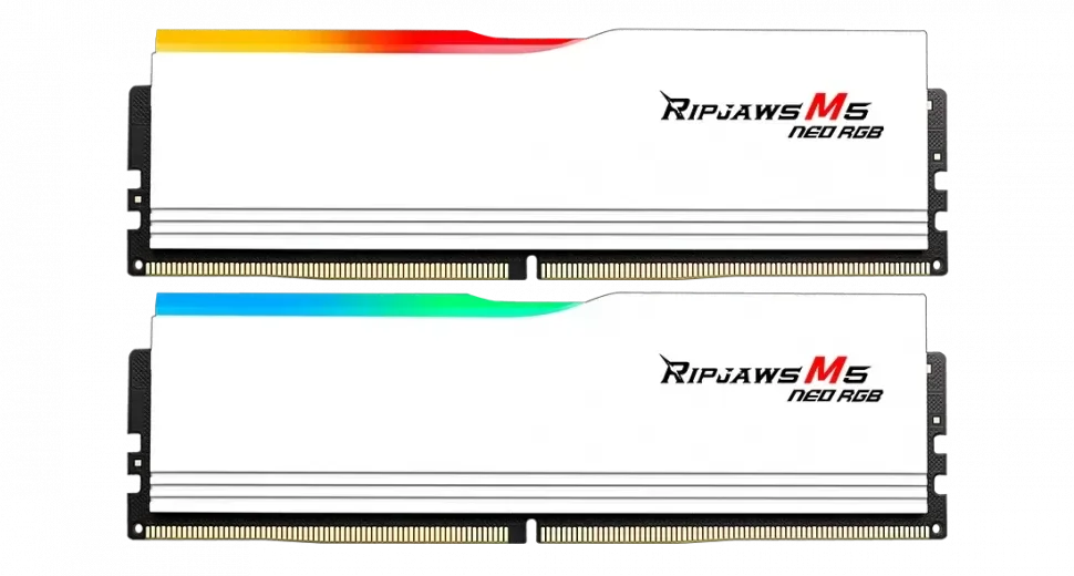 G.SKILL Оперативная память 64 Gb 6000 MHz G.Skill RIPJAWS M5 NEO RGB White (F5-6000J3636F32GX2-RM5NRW)