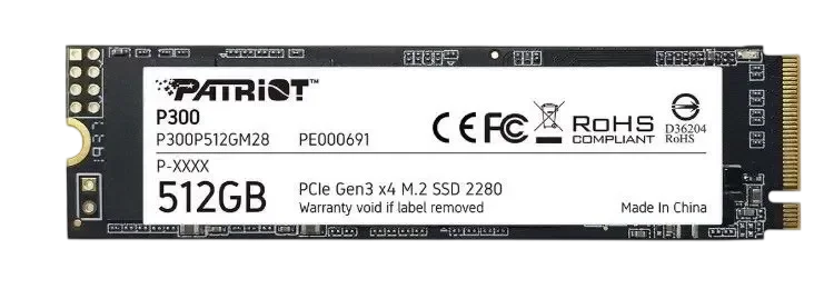 PATRIOT Твердотельный накопитель Patriot 512 Gb (P300P512GM28)