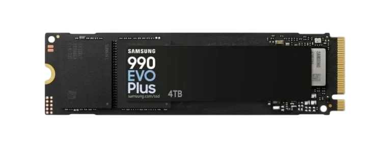 SAMSUNG Твердотельный накопитель Samsung 4000 Gb 990 EVO PLUS (MZ-V9S4T0BW)