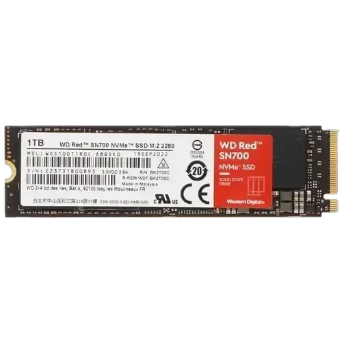 WESTERN DIGITAL Твердотельный накопитель Western Digital 1000 Gb Red (WDS100T1R0C)