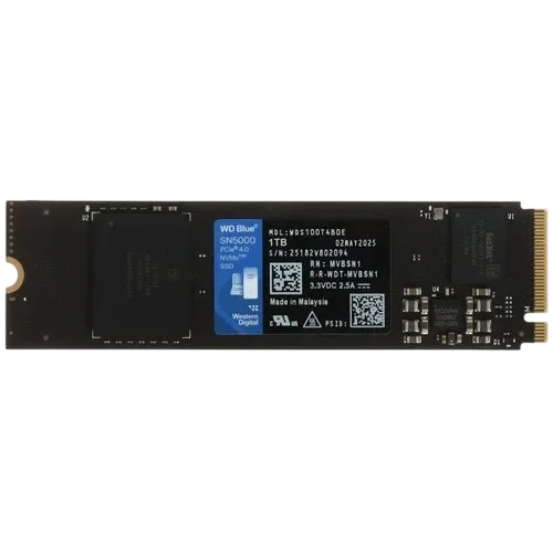 WESTERN DIGITAL Твердотельный накопитель Western Digital 1000 Gb SN500 Blue (WDS100T4B0E)