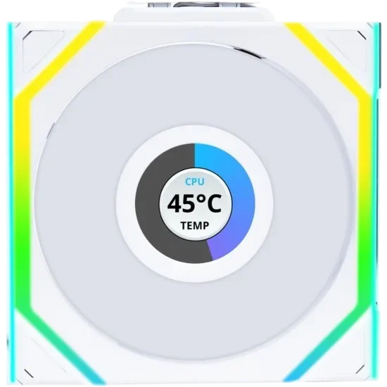 Lian Li Вентилятор для корпуса Lian Li UNI FAN SL WIRELESS LCD 120 12SLLCD1W1W ARGB White (G99.12SLLCD1W1W.R0)