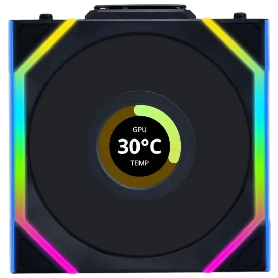 Lian Li Вентилятор для корпуса Lian Li UNI FAN SL WIRELESS LCD 120 12SLLCD1W1B ARGB Black (G99.12SLLCD1W1B.R0)