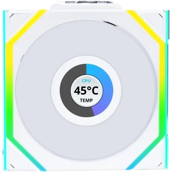Lian Li Вентилятор для корпуса Lian Li UNI FAN SL WIRELESS LCD 120 Reverse Blade ARGB White 12RSLLCD1W1W (G99.12RSLLCD1W1W.R0)